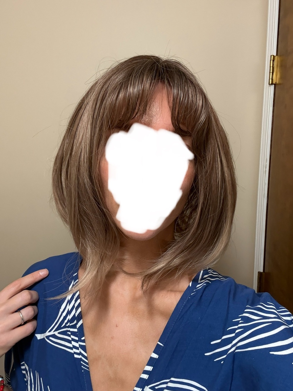 Brown Bob Length Synthetic Wig with Bangs NEW